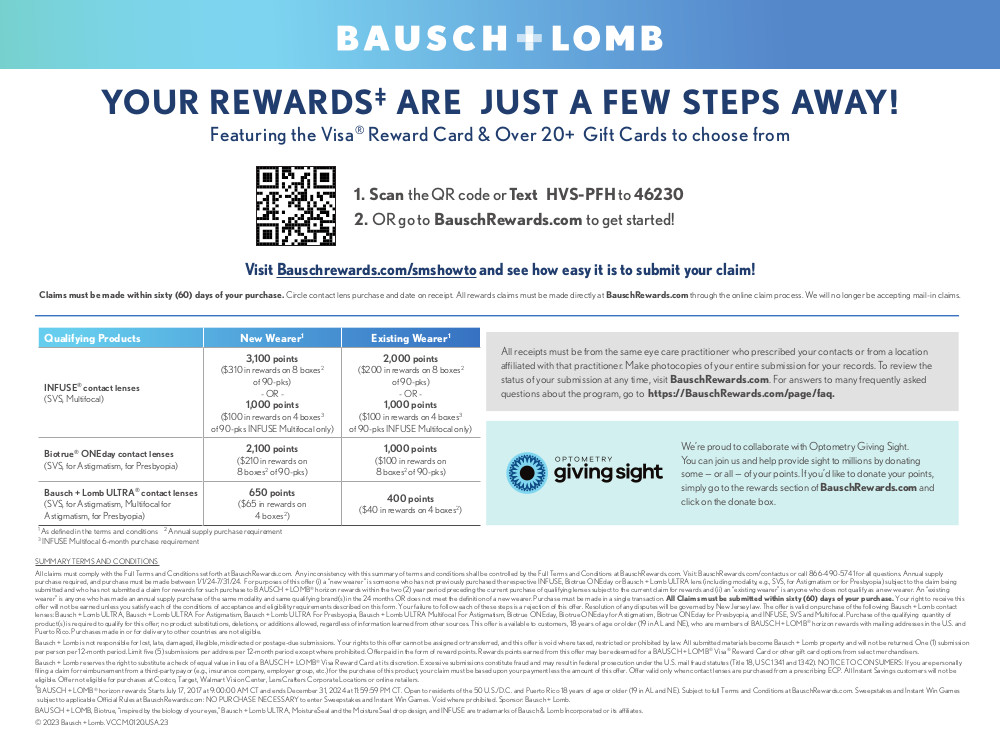 Bausch + Lomb - Daily Disposable Rebate PG 1