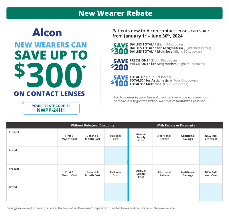 Alcon New Wearer Rebate PG 1